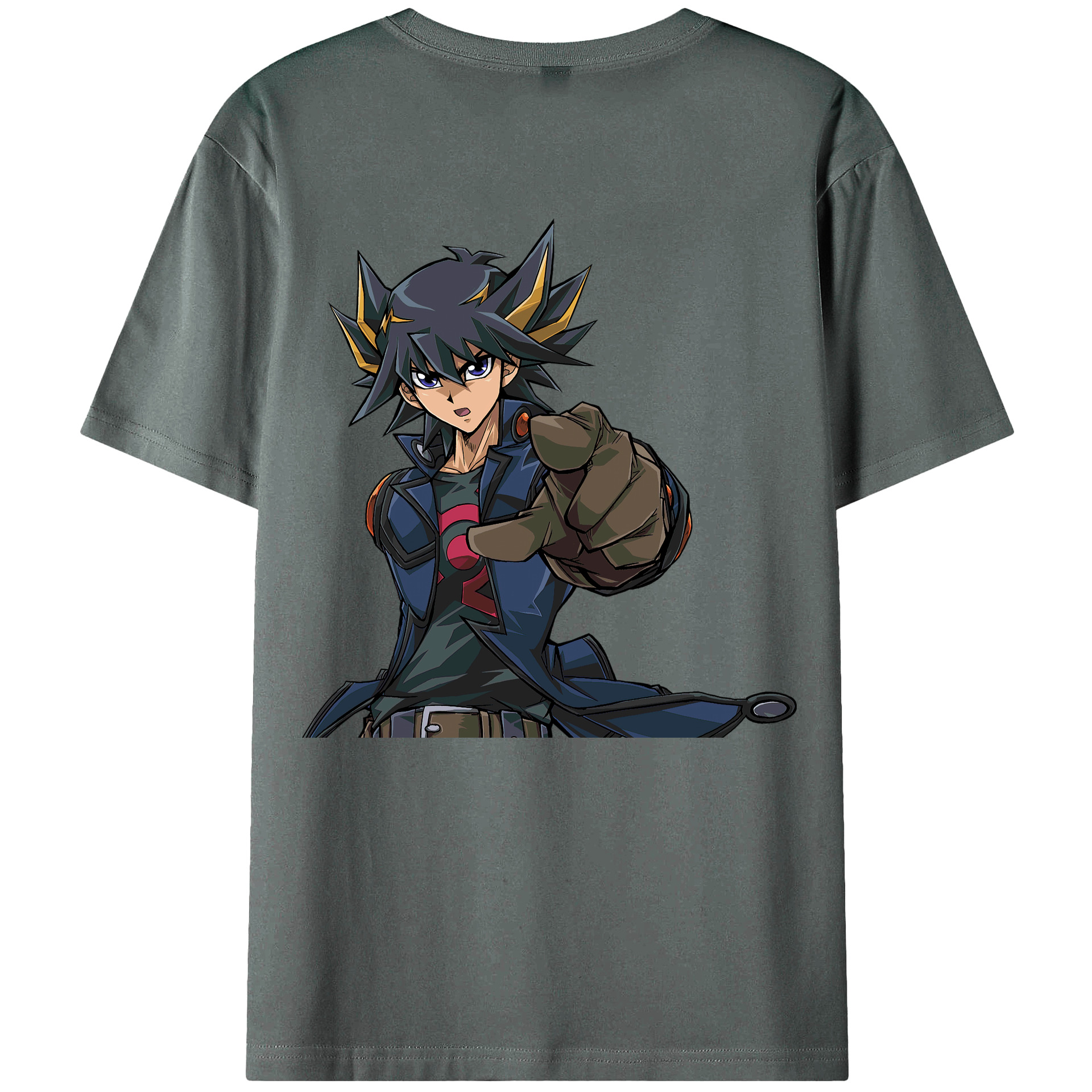 （画像用） 遊☆戯☆王 Yu-Gi-Oh! 綿100％ メンズ半袖Tシャツ（バックプリント） 通気性